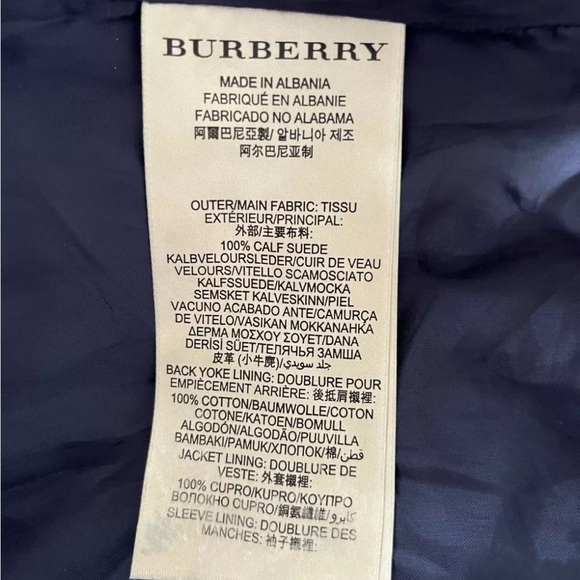 Burberry blue leather biker jacket - Picture 12 of 12